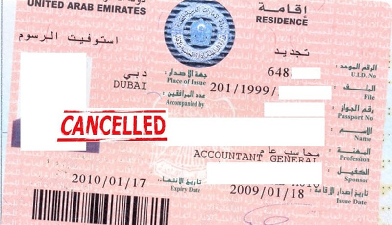 tourist visa cancellation dubai