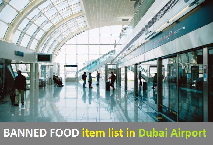 Banned Food Item List in Dubai Airport