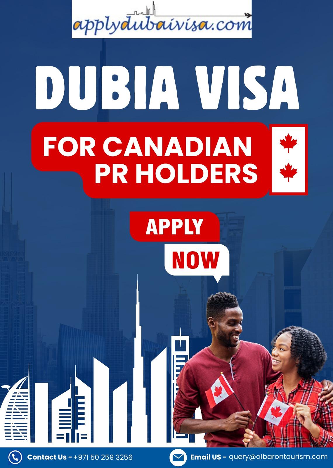 Dubai visa for Canadian pr card holders