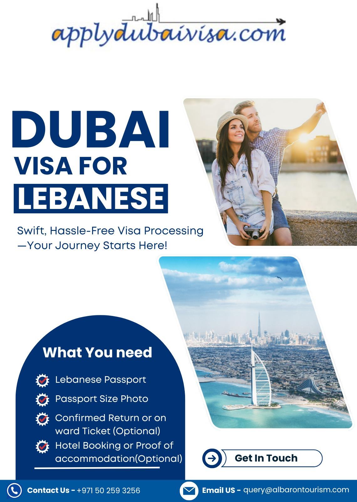 Dubai visa for Lebanese