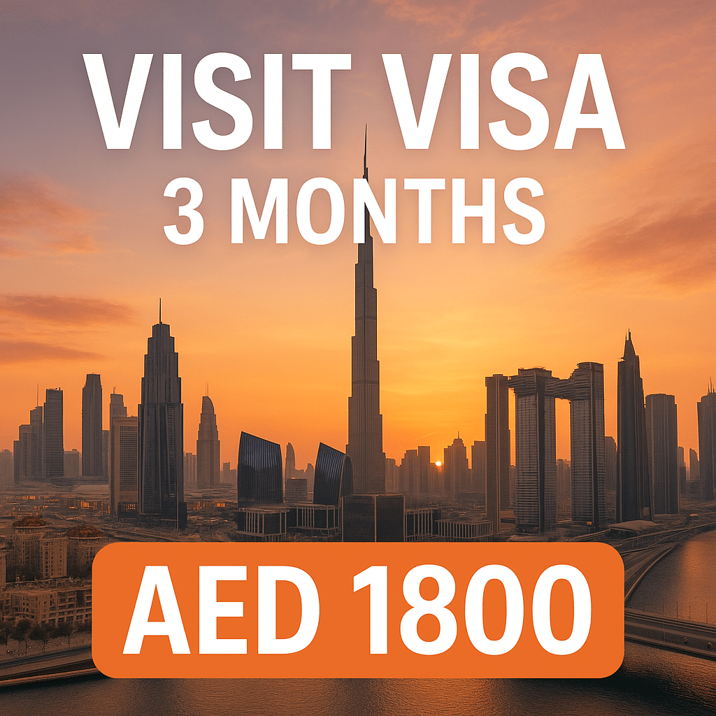 visit visa for dubai for 3 months price