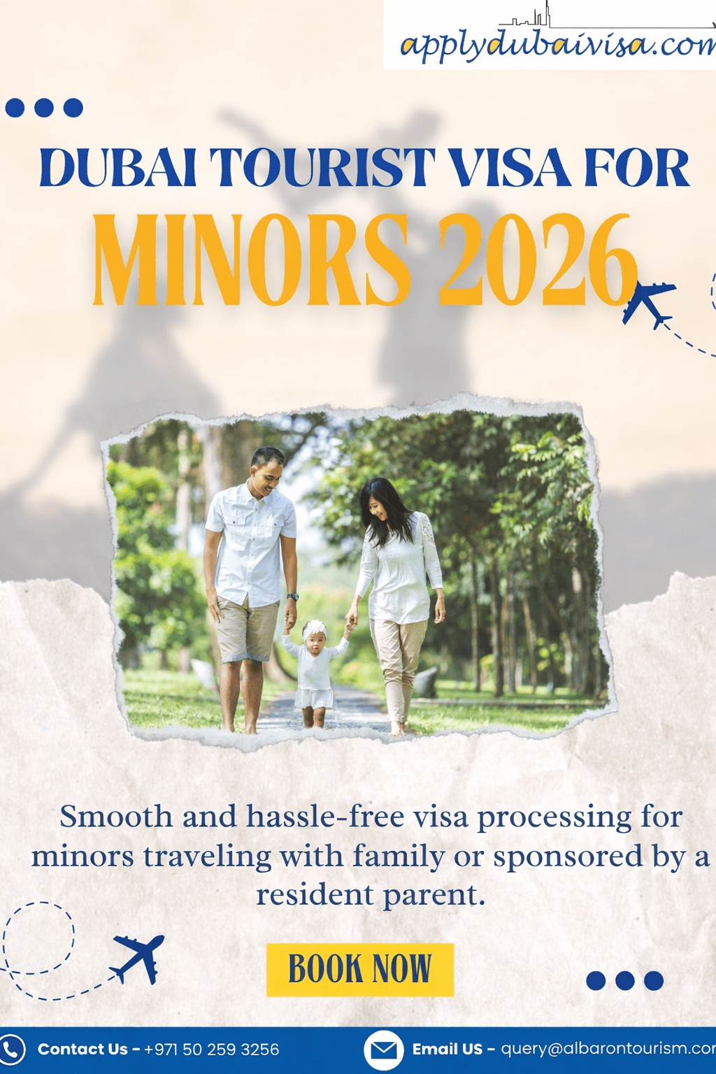 Dubai Tourist visa for minors 2026